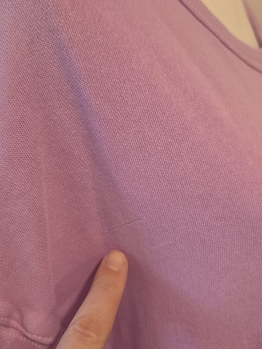 aerie Oversized Ribbed Arm Slits Lilac Crewneck Sweatshirt Women's Size Large - Picture 4 of 13